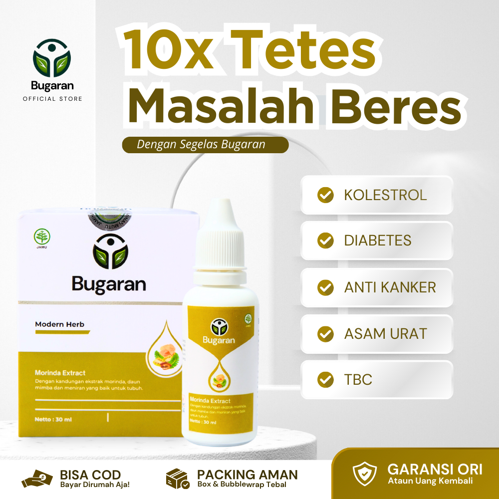 

Bugaran Herbal Modern Morinda Extract, 10 Kali Tetes Masalah Beres