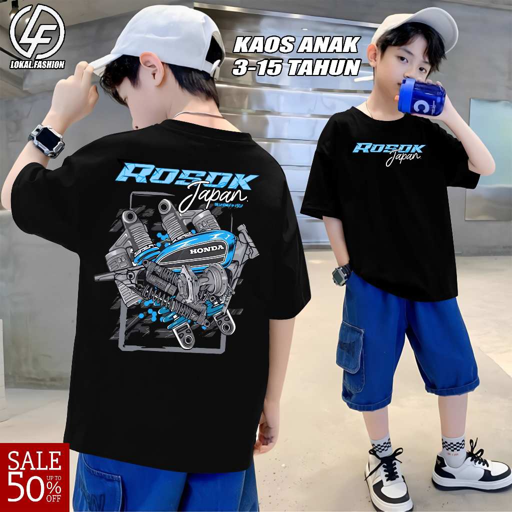 Kaos Anak Rosok Japan CB Glowing Baju Racing Otomotif Motor Herex - KAOS RACING ORIGINAL | BAJU DRAG