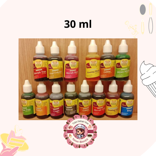 

Kopoe Pewarna Kupu 30 ml HITAM | KUNING | MERAH ROSE | BIRU | VIOLET | HIJAU | COKLAT | KOPI | JERUK