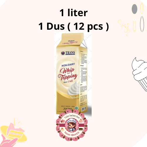 

Trans Whipping Cream Topping Non Dairy GOLD | SILVER 1 Dus / 12 pcs