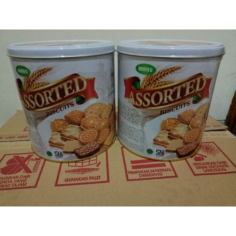 

Borneo Assorted Biscuit Kaleng 350g DOS (1 dus isi 6pcs) | Kue Lebaran | Kue Kering |