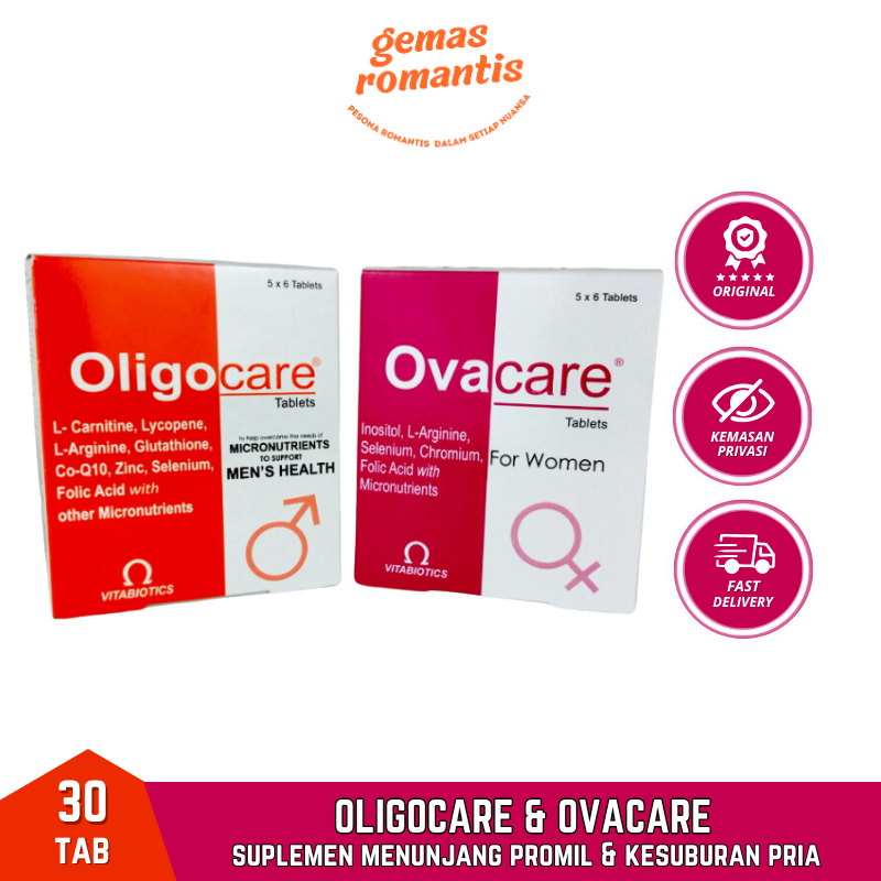 Oligocare 30 Tablet Suplemen Penunjang Promil dan Kesuburan Pria Ovacare Kesuburan Wanita