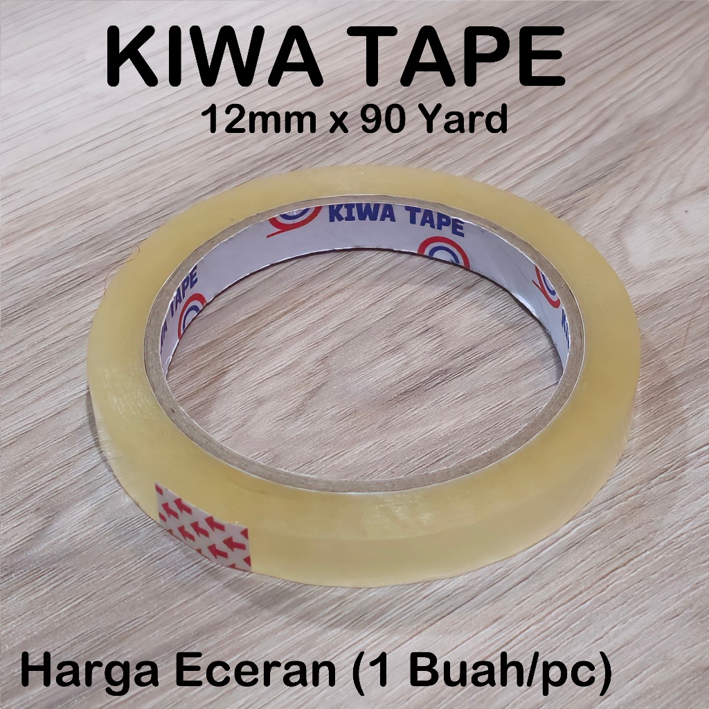 

LAKBAN BENING MERK KIWA TAPE 12 X 90 YARD - ISOLASI PACKING SELOTIP