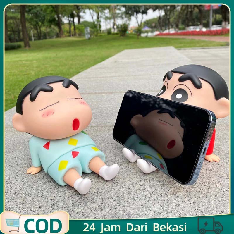 Phone Holder Shinchan  Crayon Shinchan Figure Toys Dudukan Ponsel Shinchan Figure Crayon Shinchan La