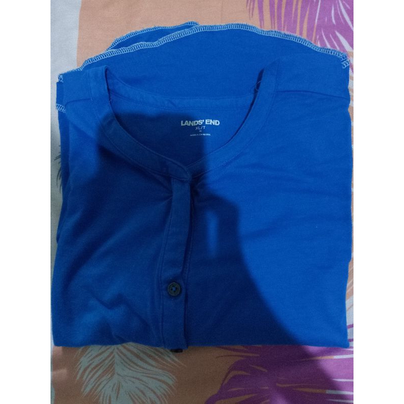 PRELOVE BAJU KANCING WANITA WARNA BIRU ELEKTRIK AMAN UNTUK BUSUI