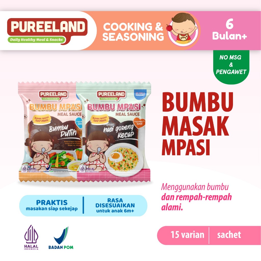 

Pureeland Bumbu Masak Can MPASI / Baby Meal Sauce / MPASI Bayi Organik / Bumbu MPASI / Bahan MPASI