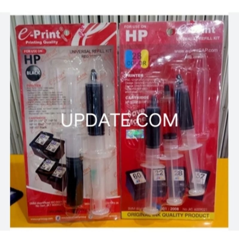 TINTA SUNTIK E-PRINT Tinta Printer E-Print Untuk HP BLACK - HP COLOR