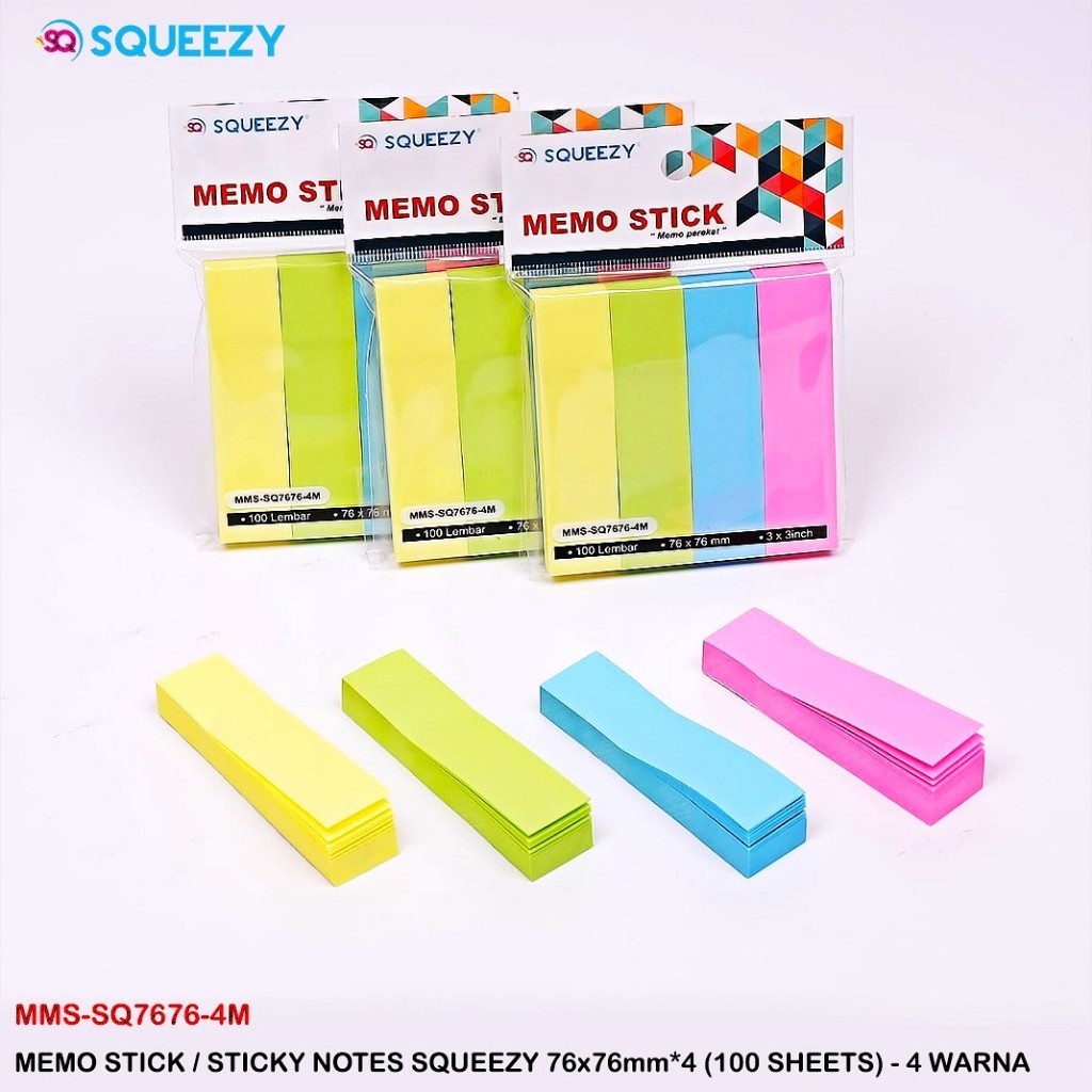 

SQUEEZY Memo / Sticky Notes MMS SQ 7676 (4M)