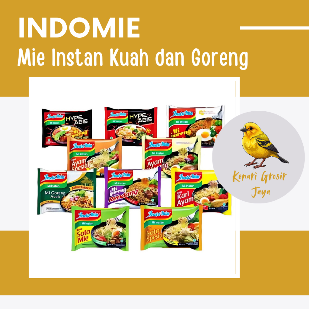 

Indomie Mie Instan Goreng dan Kuah All Varian 91 Gram