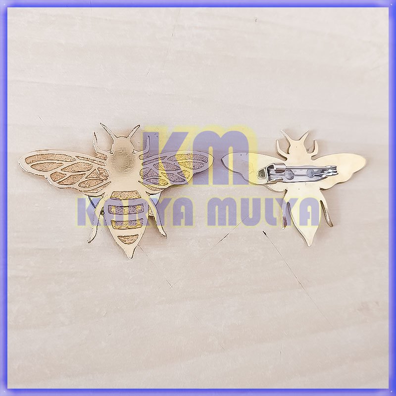 Bros Pin Logo Lebah PKB Pin PKB Bentuk Lebah Full Logam Exclusive - Karya Mulya