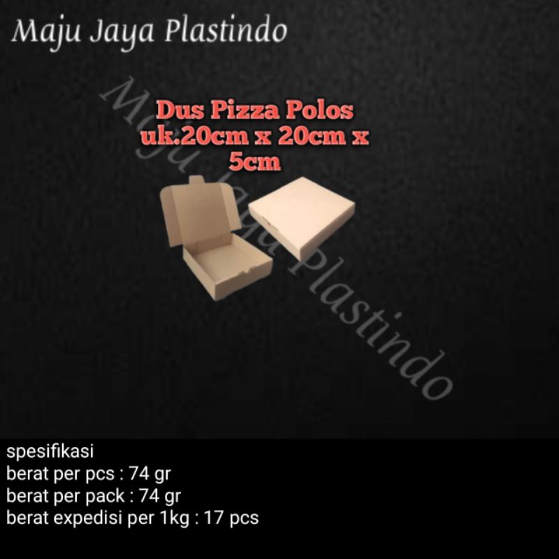 

Dus pizza polos uk. 20x20x5cm / gift box cokelat die cut kraf