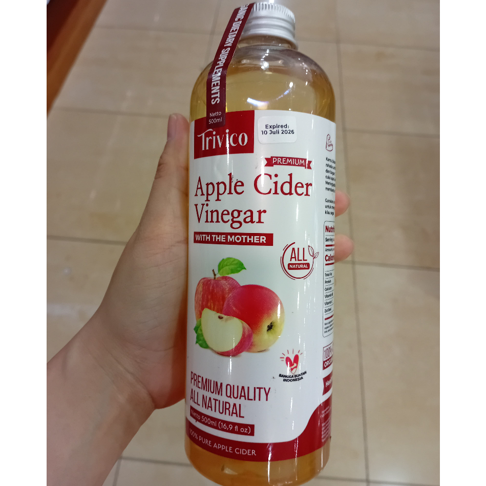 

[HALAL] Trivico Apple Cider Vinegar 500ml / Cuka Apel Pure 100% Natural