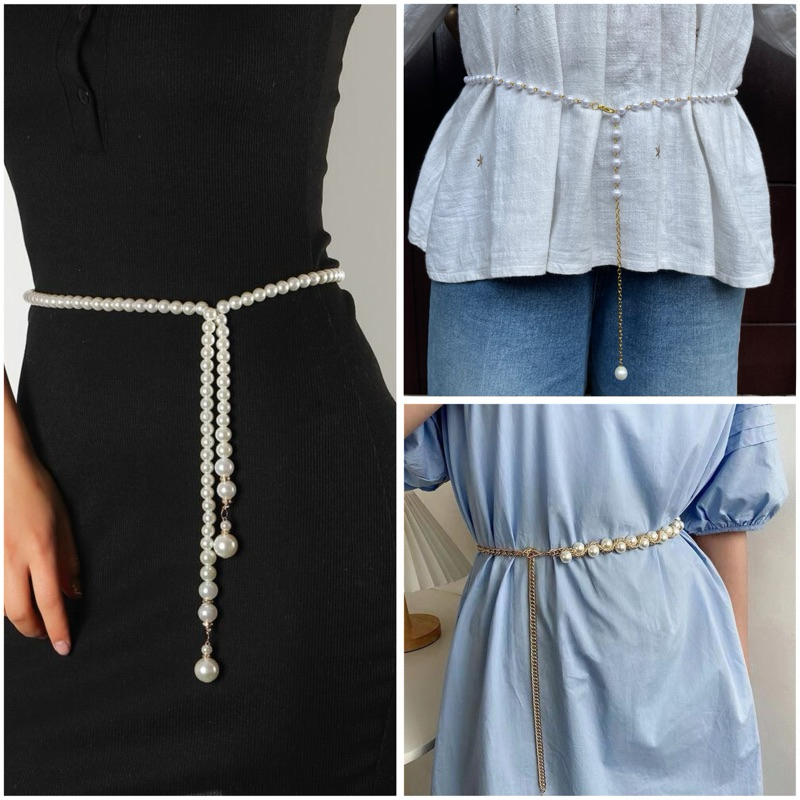 Gesper Wanita Tali Pinggang MUTIARA / Ikat Pinggang Wanita Belt Retro Fashion MUTIARA/ ikat pinggang