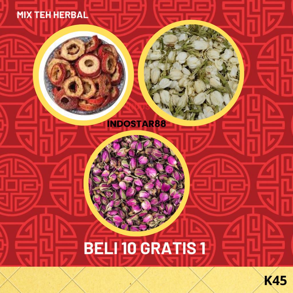 

Teh Herbal Mix Jasmine Telang Sere Jahe Gojiberry HitamLemon Kering Hawtron Golden Rose Import Berkualitas