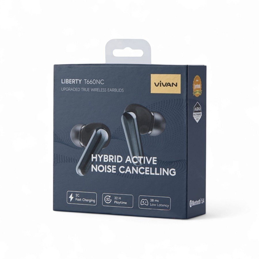 VIVAN Earphones TWS Liberty T660NC Bluetooth 5.3 Headset Earbuds