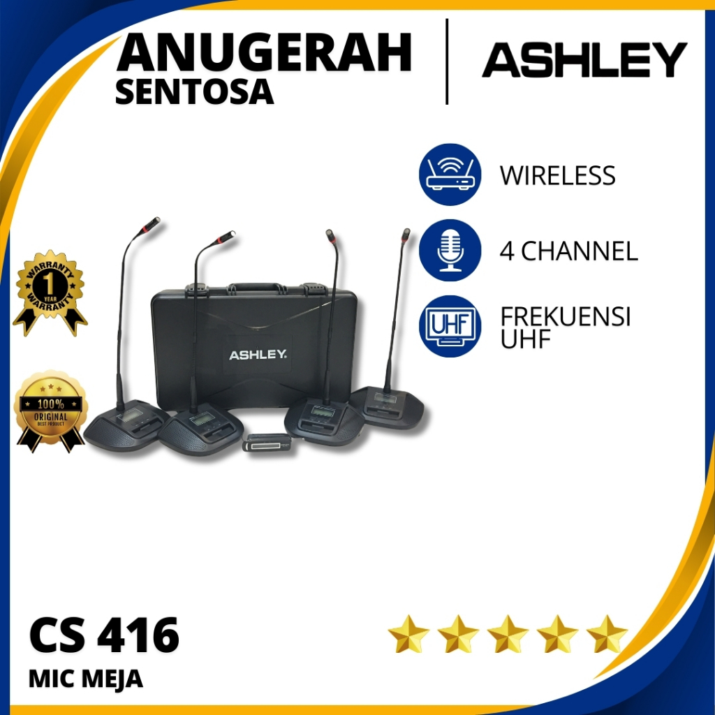 Mic Meja Wireless Ashley CS 416 (4 Channel) Original