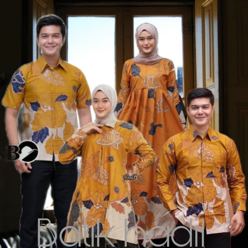 BAJU BATIK COUPLE PASANGAN MOTIF MAWAR  SIZE M L XL XXL