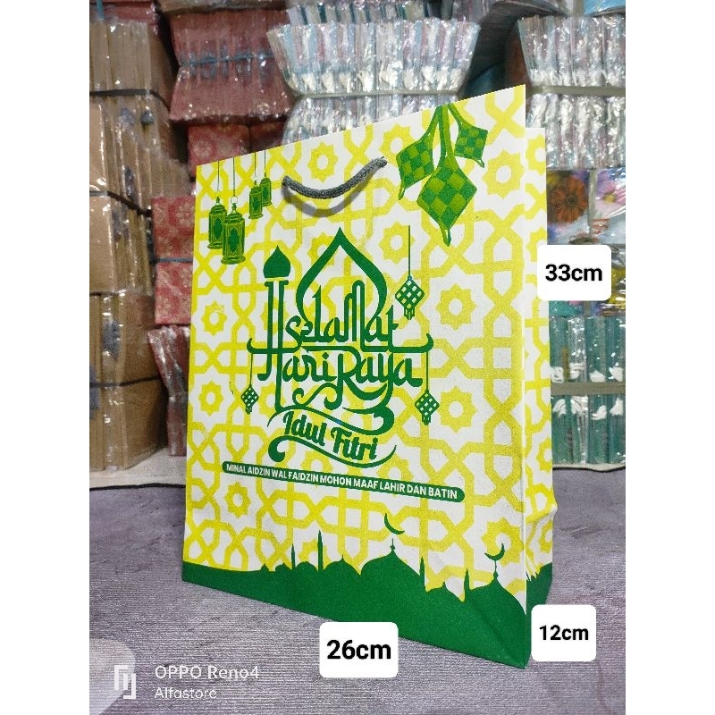 Paperbag Lebaran |Tas kertas | Paperbag mika transparan| Tas Spunbond Edisi Tas Lebaran/Hari Raya id