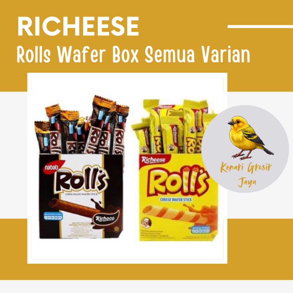 

Rolls Nabati Box Wafer Roll All Varian 8 Gram x 20 Pcs