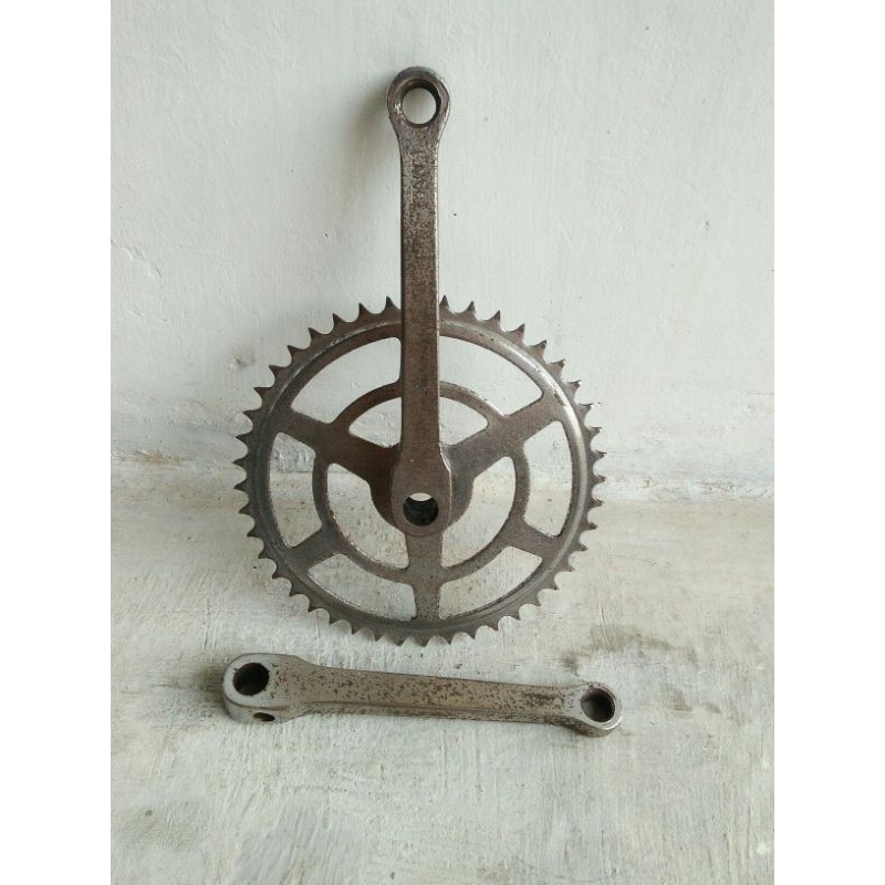 Crank set gir depan sepeda bmx osbmx mini lowrider bmxtrail oldschool taiwan original vintage