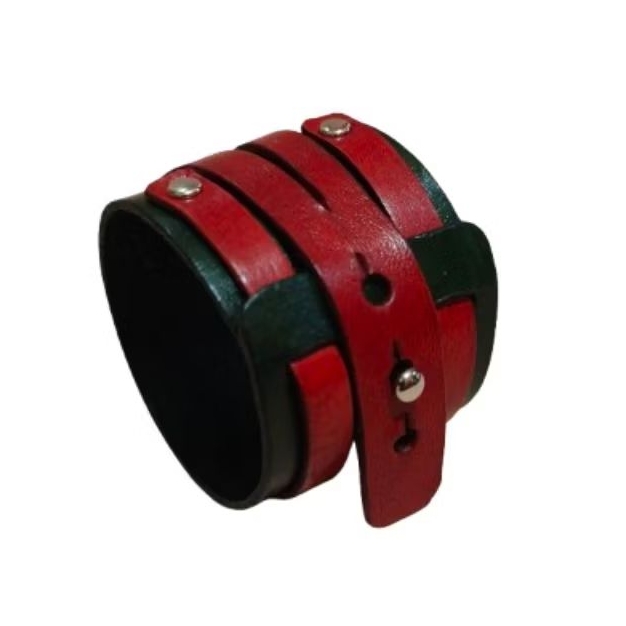 Gelang Kulit Pria Unik Lebar 5 cm