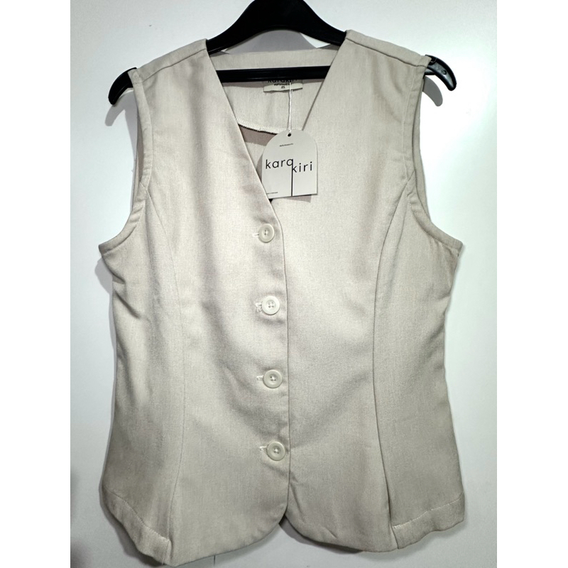 Vest Baju Wanita Warna Cream Size M