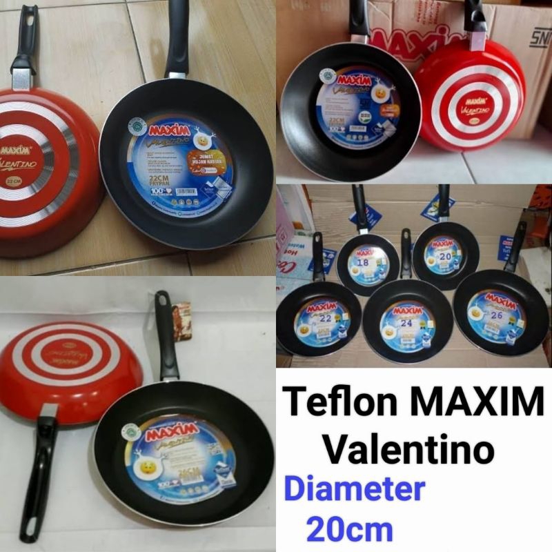 teflon penggorengan teflon MAXIM Valentino ukuran 20cm