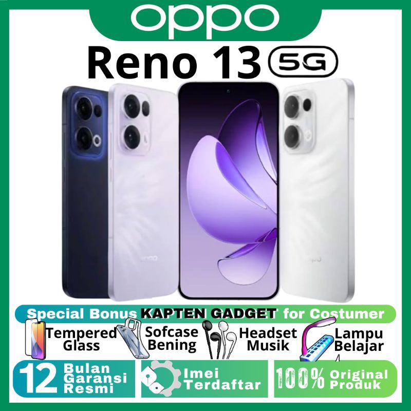 HP OPPO RENO 13 5G | RENO13 5G 12/256 GB Ram Upto 24GB 100% BARU ORIGINAL GARANSI RESMI