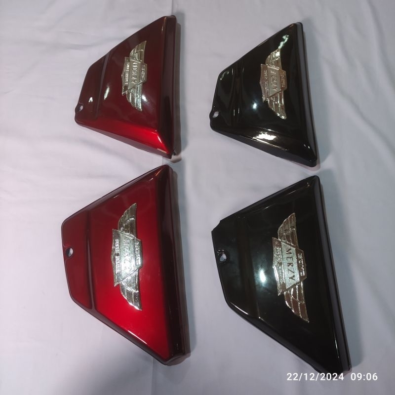 Box aki accu binter merzy cover box aki Kawasaki KZ200 binter merzy + emblem crome