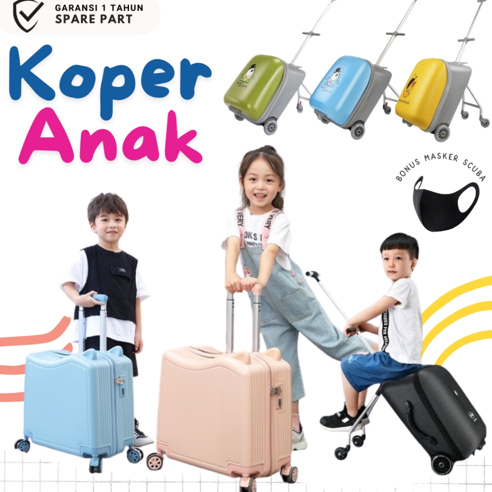 Wow Murah Meriah Koper Luxes Stroller Luxes Koper Duduk Anak Trolley Troli Koper Stroller Cheerkids 