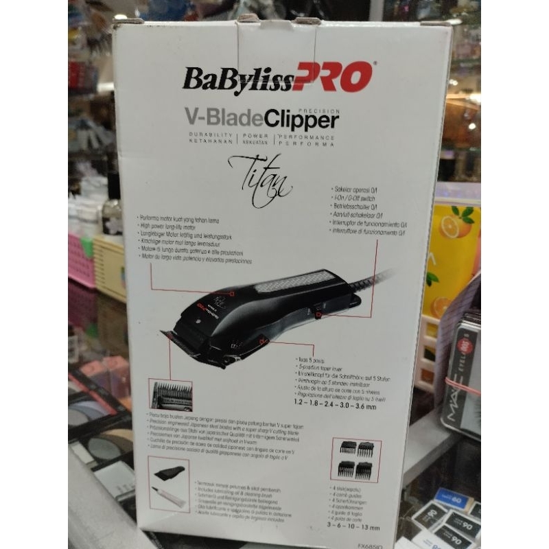 BABYLISS PRO,,V blade CLIPPER TITTAN