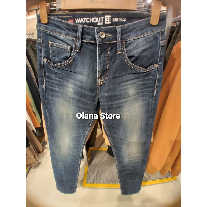 WATCHOUT Celana Jeans Pria Slim Fit