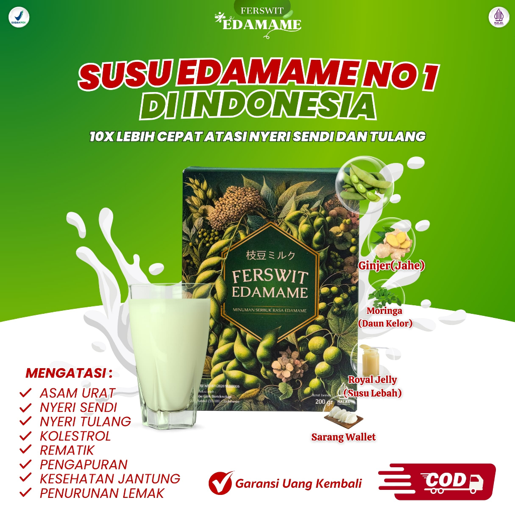 

Ferswit Susu Edamame Jepang Asli 100% Original - Minuman Sehat, Bergizi, Cocok untuk Keluarga