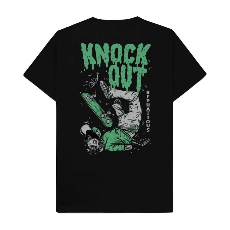 Kaos Hitam Knock Out M-XXL