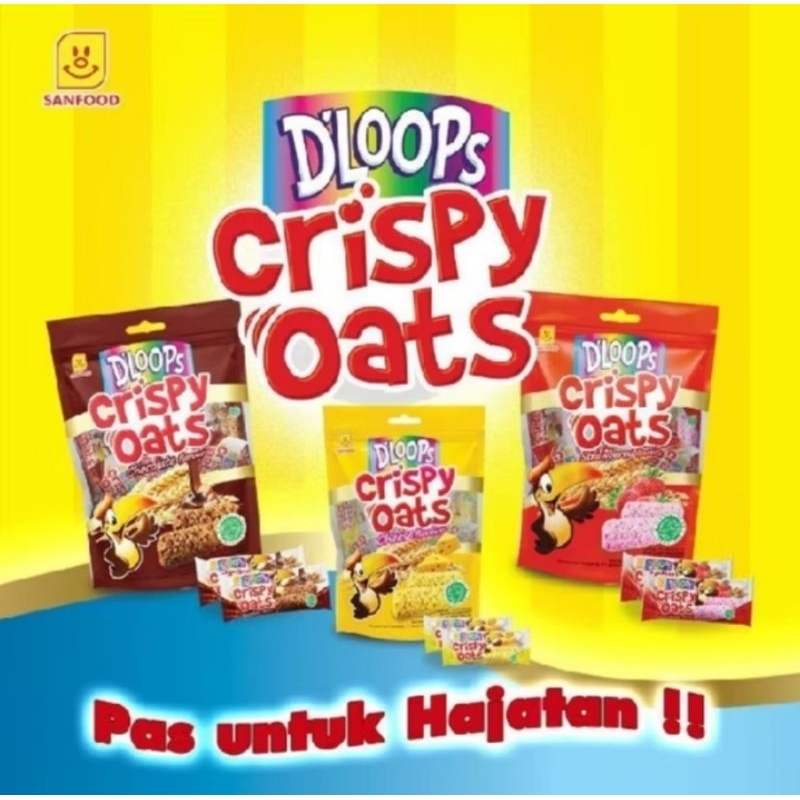 

Dloops Crispy Oat 200 gram isi 20 pcs