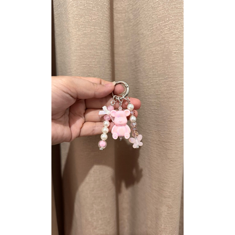 Pink Teddy Bear Bag Charm