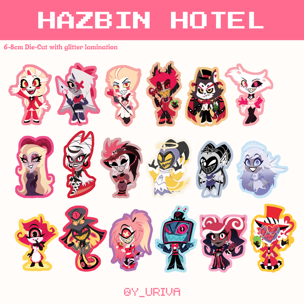 

HAZBIN HOTEL STICKERS (FAN MERCH)