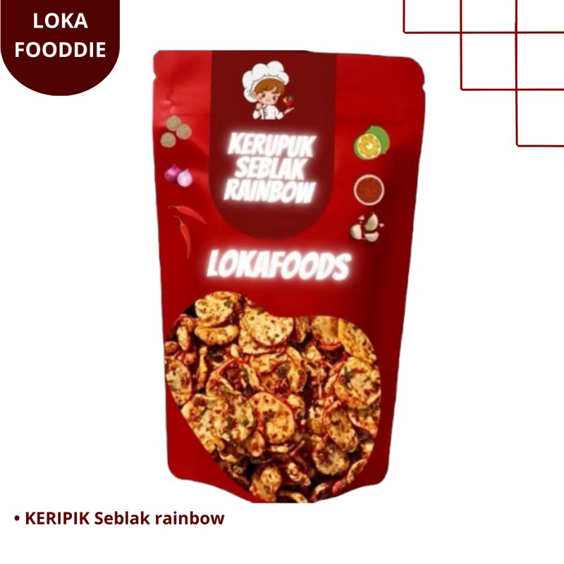 

Lokafooddie - Keripik Seblak Rainbow 250gr kemasan box