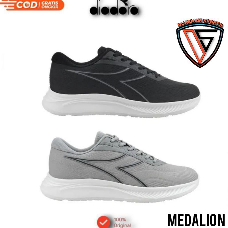 SALE DIADORA MEDALION RUNNING MEN'S SHOES-BLACK GREY
