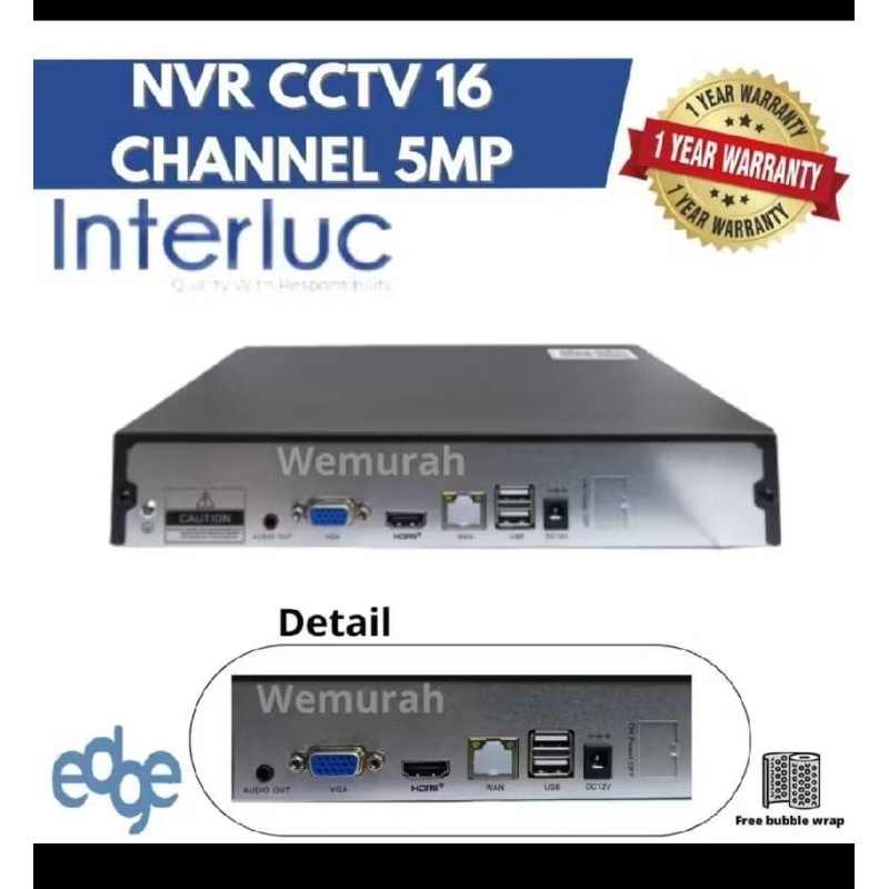 NVR cctv 8ch dan 16ch 5mp