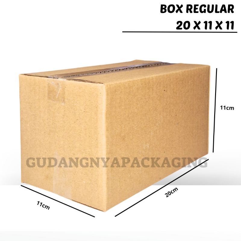 

Box Packing ukuran 20X11X11 Box Polos Karton Packing - Dus Coklat Baru