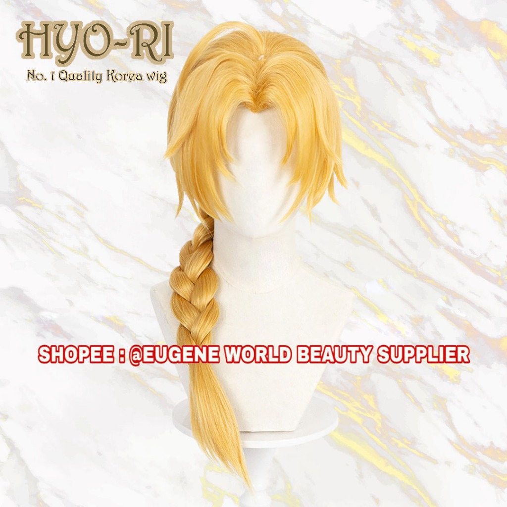 READY STOCK - WIG EDWARD ELRIC WIG COSPLAY ANIME FULLMETAL ALCHEMIST BROTHERHOOD WIG COWO COWOK PRIA