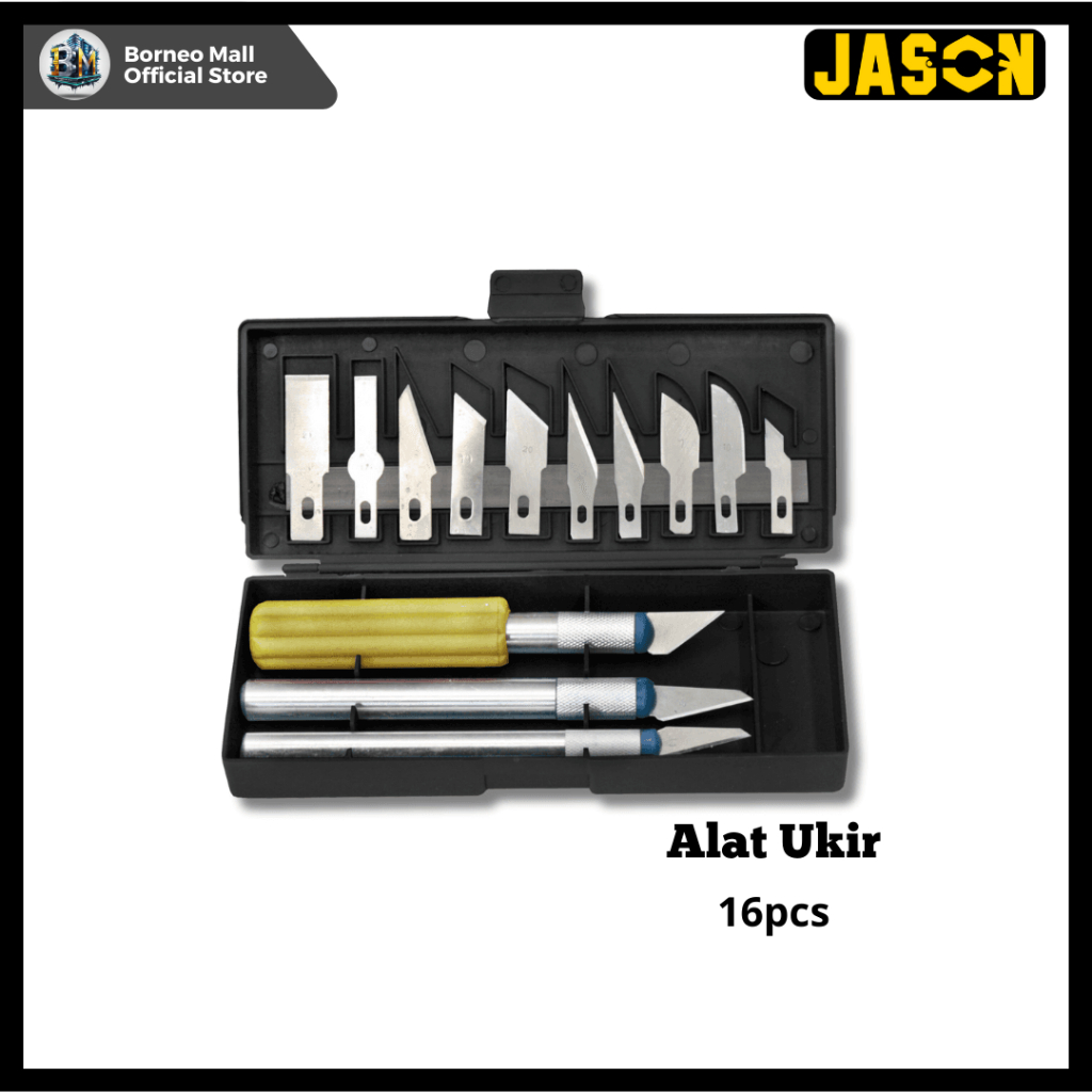 

HT38 >> JASON Alat Ukir 16pcs By. Borneo Mall