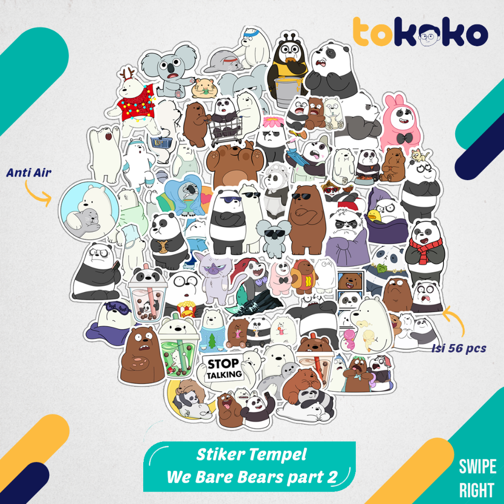

Stiker Cutting We Bare Bears Part 2 Paper Vinyl Dekorasi Laptop Koper Tumbler Kulkas DIY