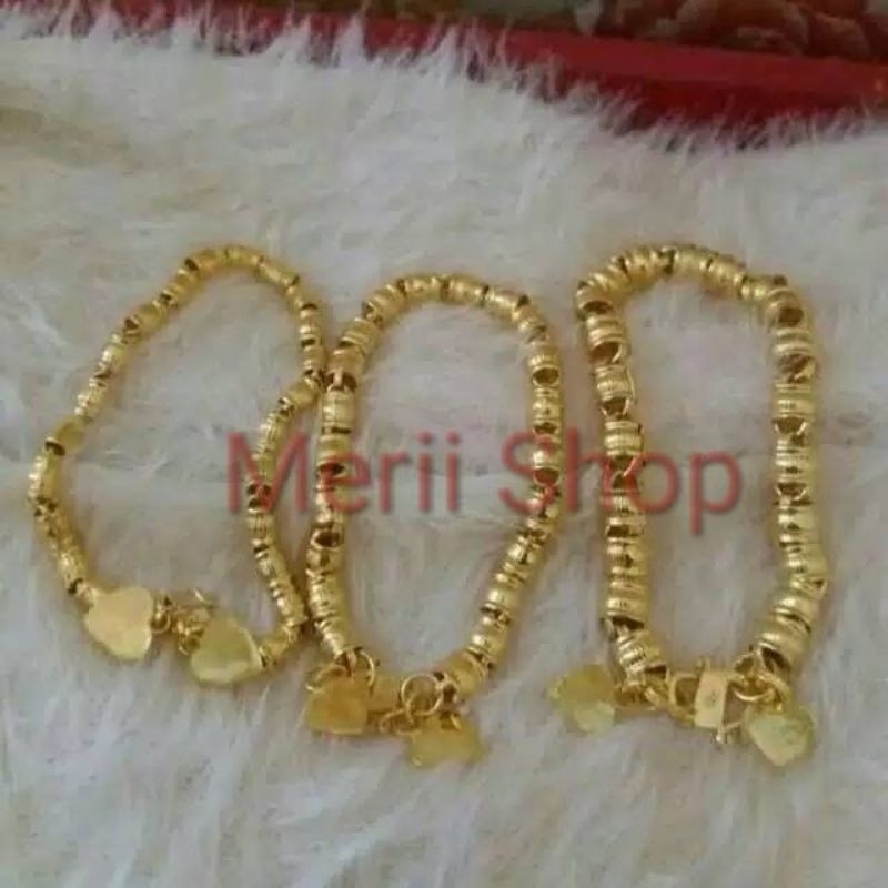 Gelang bambu lapis emas 24k