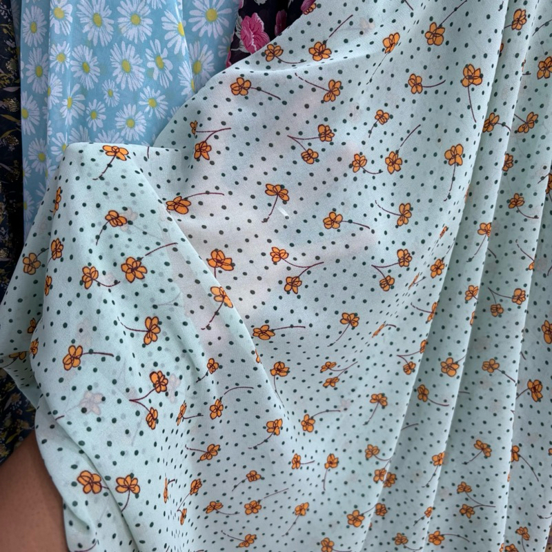 kain Ceruty Babydol Premium motif bunga - kain babydol motif - babydol premium - kain ceruti motif -