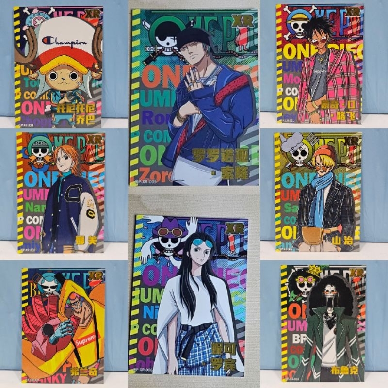 Kartu Koleksi One Piece XR Holo Original Kabago | Roronoa Zoro Sanji Nico Robin Monkey D Luffy Chopp