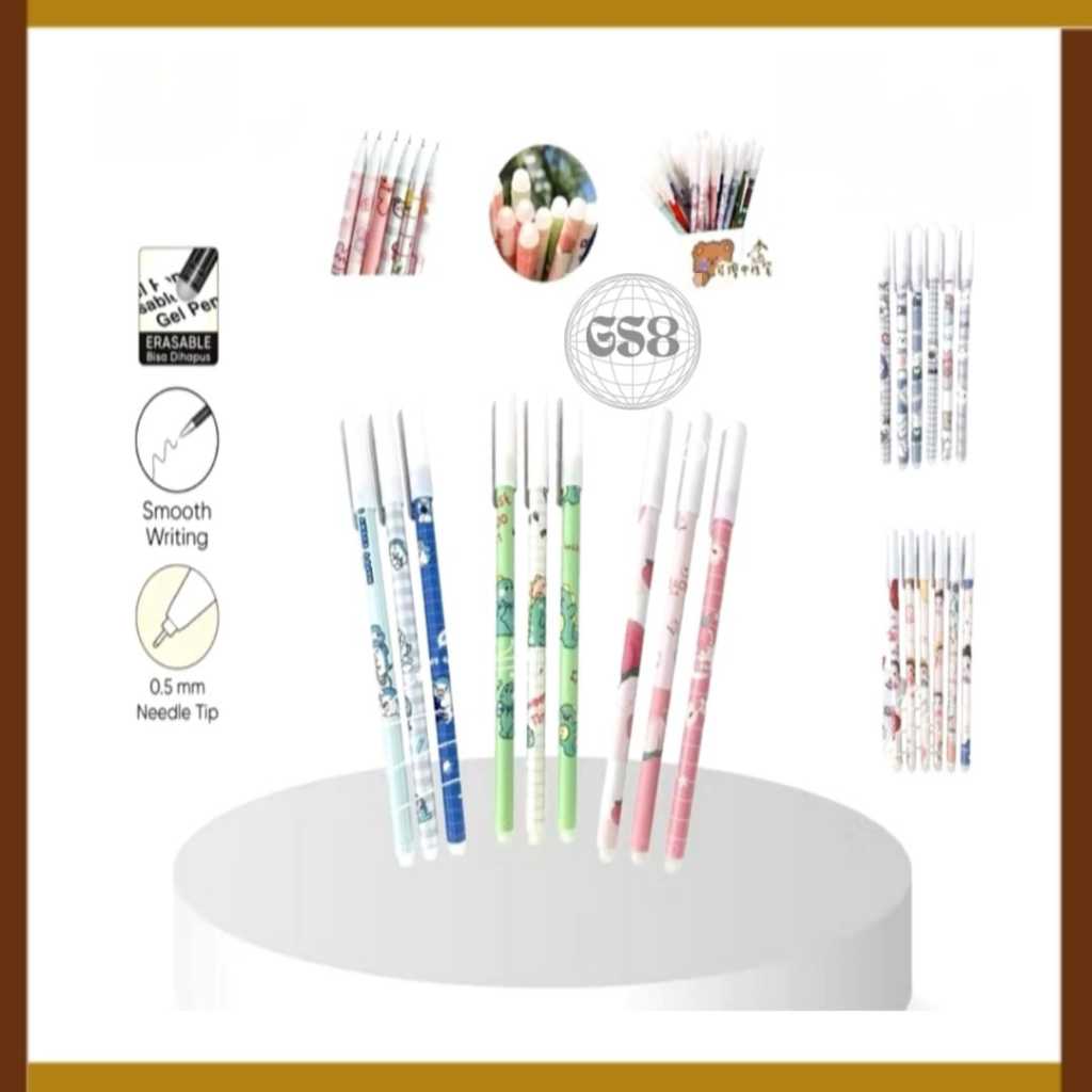 

(GS8)Pen /Pulpen Bisa Dihapus Karakter Lucu