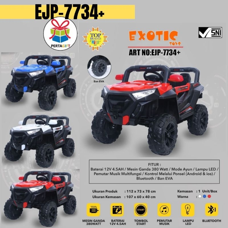 Exotic RC JEEP EJP-7734+ Mobil Aki Mainan Anak