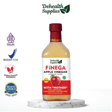 

Dehealth Supplies FINEGA CUKA APEL 1 Liter | Apel Vinegar Alami With Mother - 1000ML